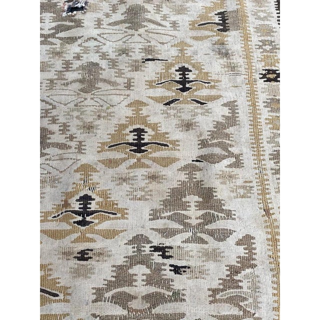 Brown Antique Turkish Kilim Runner For Sale - Image 8 of 18