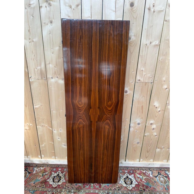 Art Deco Triptych Screen in Walnut Veneer, 1930s For Sale - Image 6 of 7