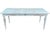 Hollywood Regency Vintage Coastal Turquoise Rustic Farm Table For Sale - Image 4 of 9