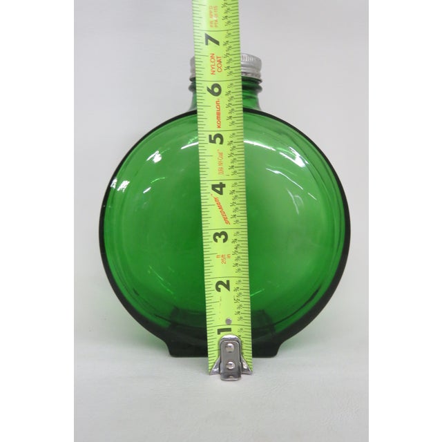 Emerald Green Art Deco Sunsweet Round Prune Juice Bottle Jar Glass 4555b For Sale - Image 10 of 12