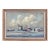 Midcentury Harbor Seascape Oil on Canvas, Framed For Sale