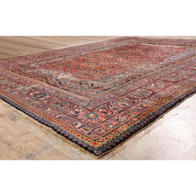 Red Late 19th Century Persian Lilihan Rug, 08'08 X 11'00 For Sale - Image 8 of 10