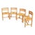 French Wood and Woven Chairs by Maison Regain, Set of 4 For Sale