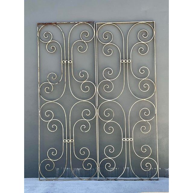 Vintage Wrought Iron Scrollwork Panels For Sale - Image 10 of 12
