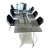 Roche Bobois “Less Is More” Glass & Concrete Dining Table W/ 6 Cédric Ragot Stiletto Chairs + 2 Ava Armchairs by Song Wen Zhong For Sale