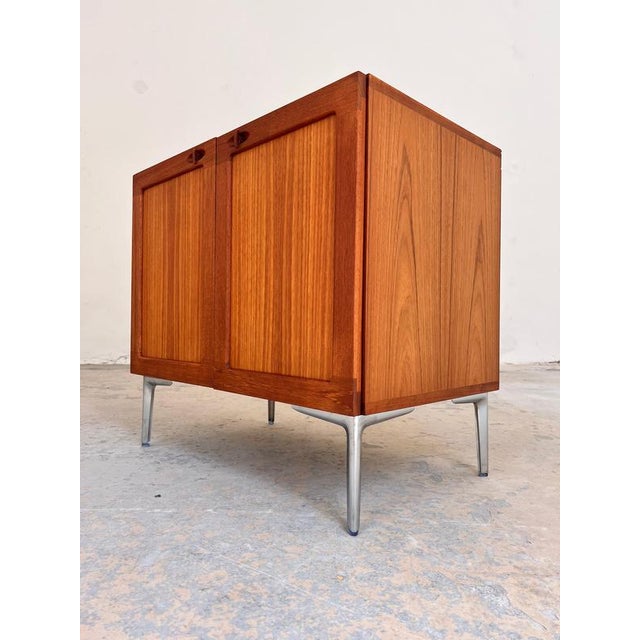 Teak Chest of Drawers with Hinged Doors by H. W. Klein for Bramin For Sale - Image 4 of 11