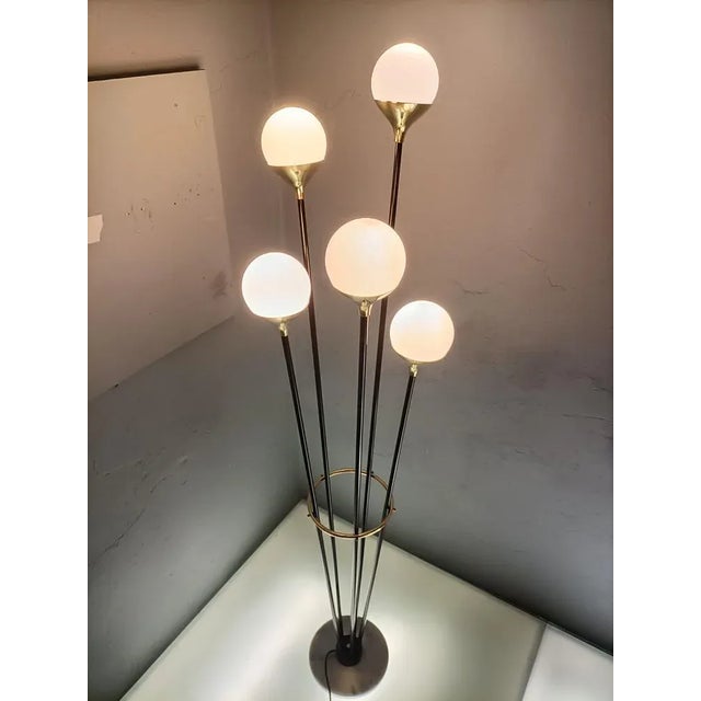 Iron, Brass & Marble Alberello Floor Lamp from Stilnovo For Sale - Image 11 of 18