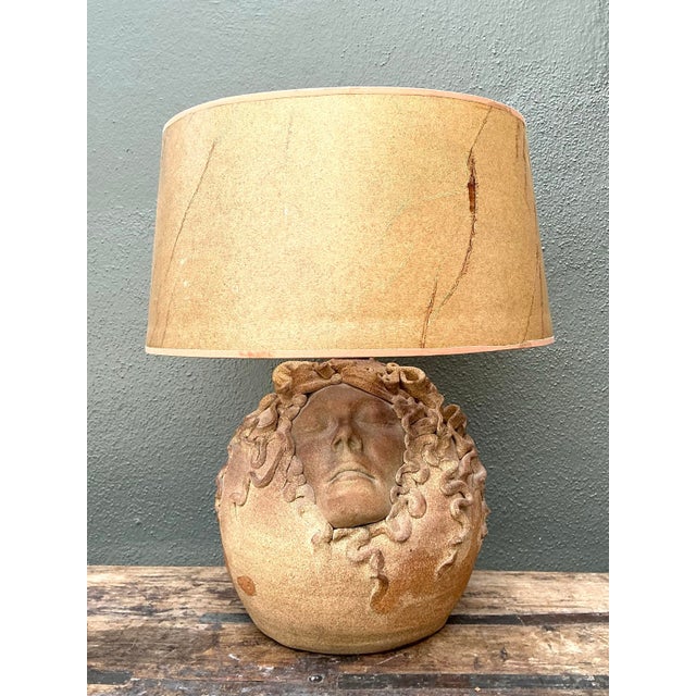 Vintage Original Studio Pottery Figural Lamp For Sale - Image 12 of 12