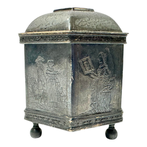 Vintage 1985 Etched Sterling Silver Dutch Marriage Box/Trinket Box