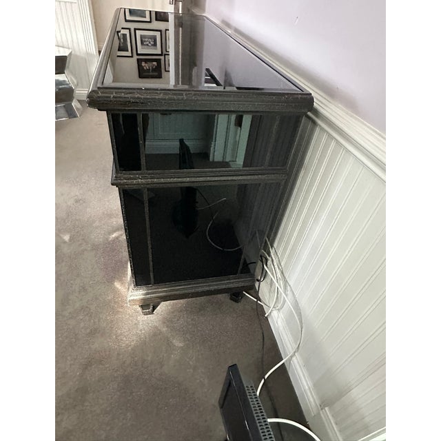 2010s Transitional Designer 9-Drawer Dresser in Glossy Black With Zinc Hardware For Sale - Image 5 of 6