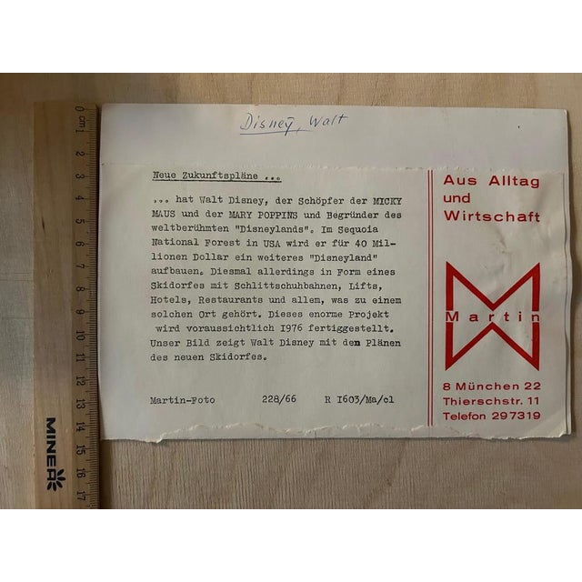 Walter Walt Disney, Original Press Images, 1950s, Photographs, Set of 7 For Sale - Image 8 of 14