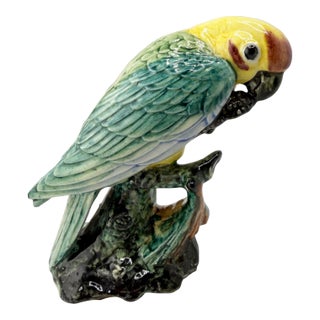 Vintage Stangl #3449 Hand-Painted Carolina Parakeet Figurine, Circa 1950 For Sale