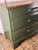 Vintage Cushman Maple 3-Drawer Dresser – Olive Green & Walnut Finish For Sale In Boston - Image 6 of 11
