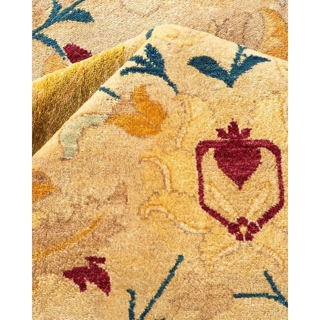 Textile Mogul, One-of-a-Kind Hand-Knotted Area Rug in Ivory, 9' 1" x 12' 1" For Sale - Image 7 of 8