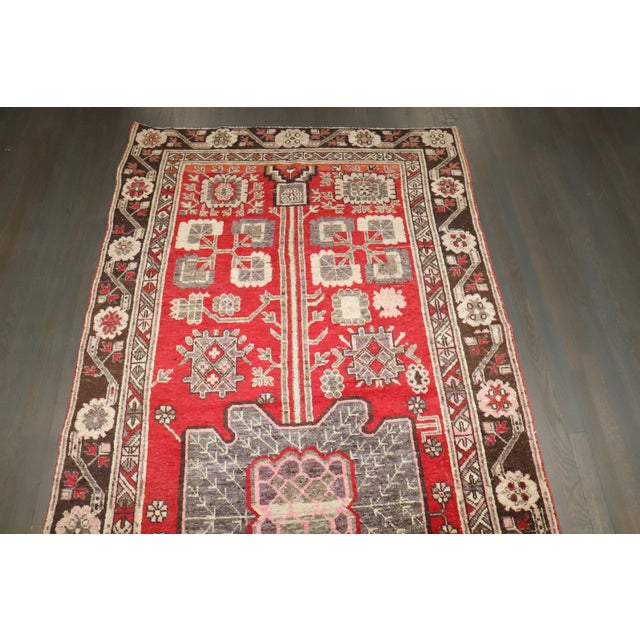 Textile Early 20th Century Zabihi Collection Red Khotan Samarkand Rug - 4'8" x 9'3" For Sale - Image 7 of 8