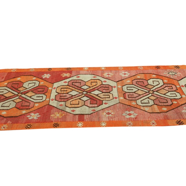 Mid 20th Century Vintage Turkish Kilim Runner For Sale - Image 4 of 7
