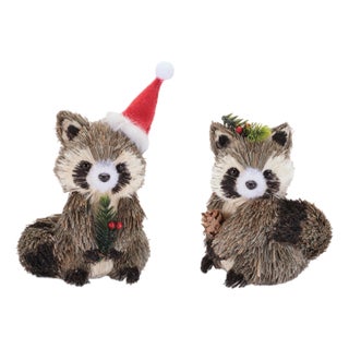 Holiday Raccoon Shelf Sitter (Set of 2) For Sale