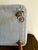 Mid-Century Modern Tapered Walnut and Brass Footstool Ottoman in Textured Gray Tweed For Sale - Image 10 of 14