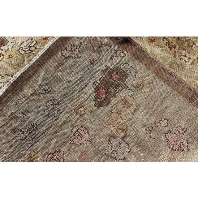 Antique Turkish Tulu Rug With Soft Beige, Warm Brown, and Cream Accents For Sale - Image 10 of 11
