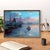 The painting "Romantic Sailing" presents a tranquil and enchanting harbor scene at twilight, where the fading light of the...