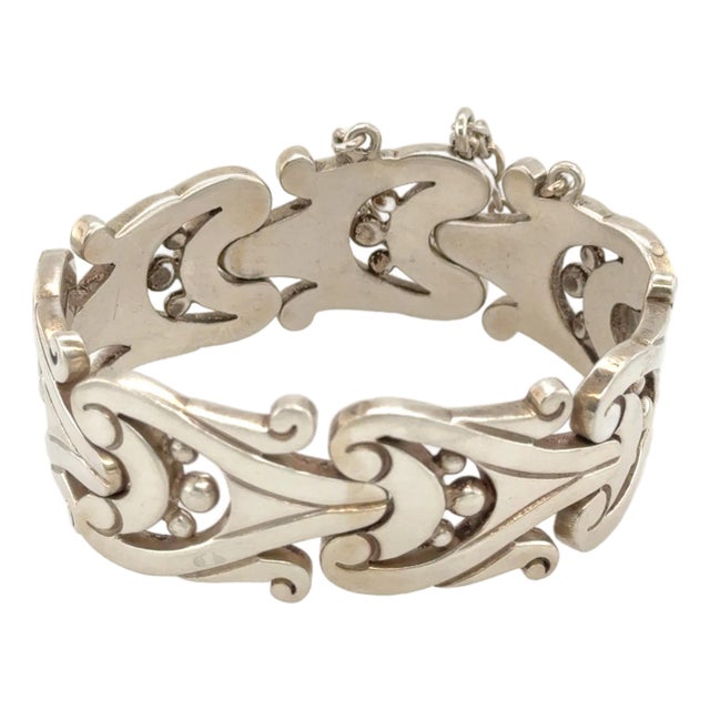 Sterling Silver Bracelet, Mexico, 20th Century For Sale