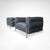 Metal LC3 Down Cushions Y Leather Armchairs by Le Corbusier for Cassina, 1990s, Set of 2 For Sale - Image 7 of 11