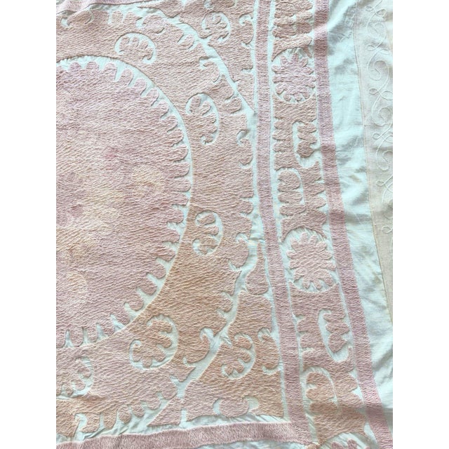 Decorative Suzani Tablecloth From Bukhara For Sale In New York - Image 6 of 9