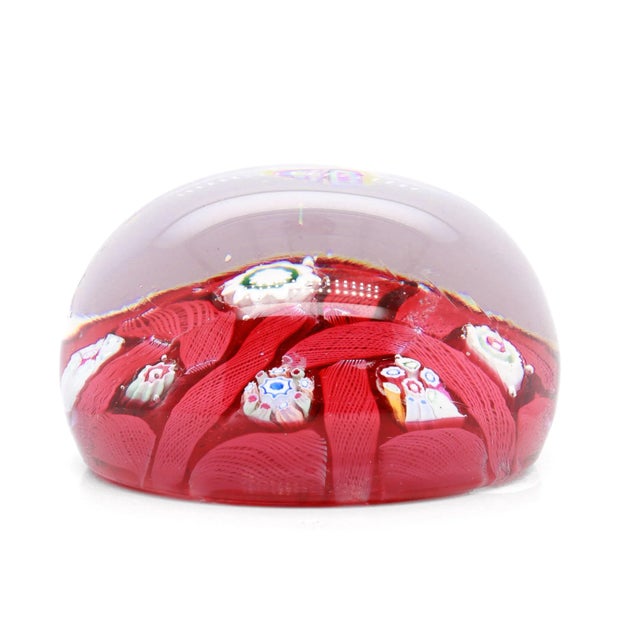 Early 20th Century Antique English Arculus Pink Chequer Glass Paperweight For Sale - Image 5 of 18