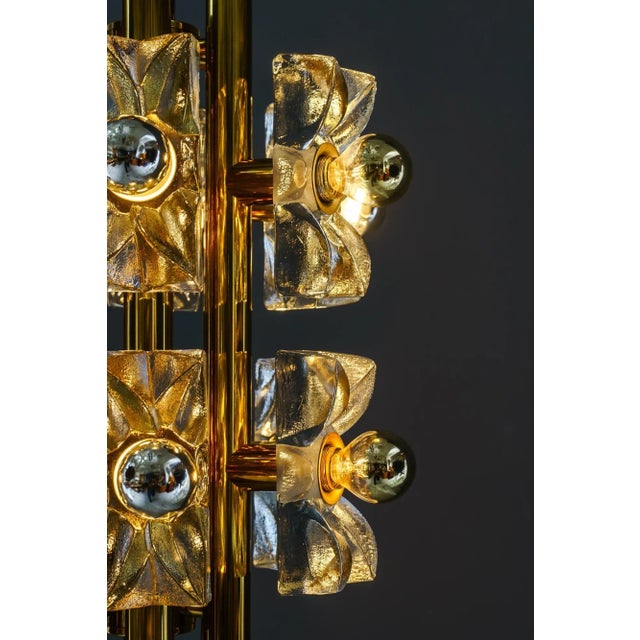 Sische Glass and Brass Chandelier, Vienna, 1960s For Sale - Image 14 of 15