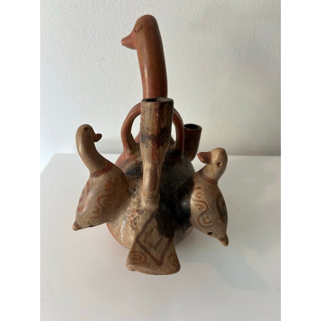 1970s Heron Martinez Pottery-Mexican Folk Art Bird Candelabra For Sale In Miami - Image 6 of 10