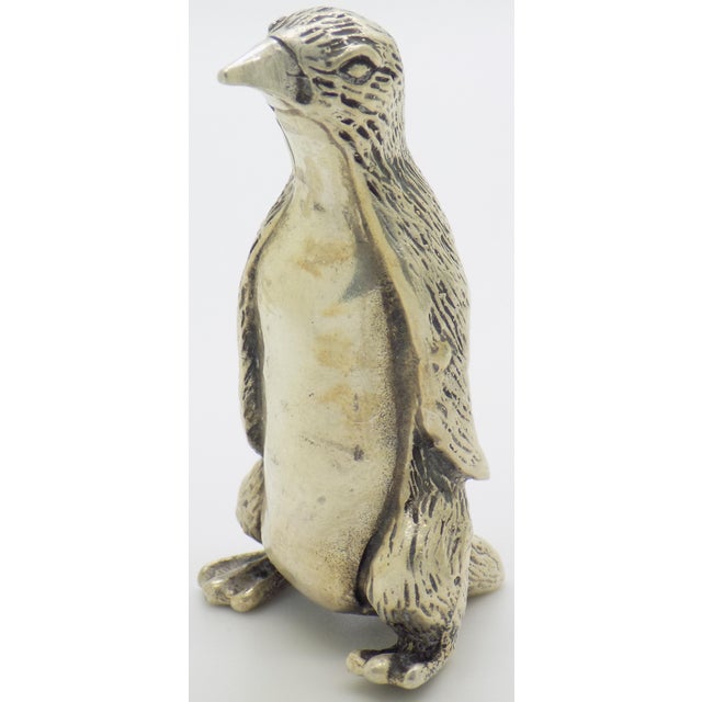 Vintage Italian Handmade Silver Rare and Large Penguin Figurine Handmade Tuscany 1960s For Sale - Image 6 of 9