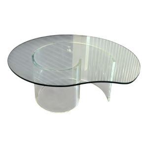 Vintage Lucite Snail Glass Coffee Table