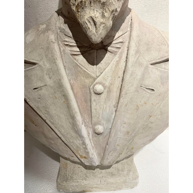 Sculpted Plaster Cast Bust of a Notable Person by Rilleux, 20th Century For Sale - Image 4 of 8