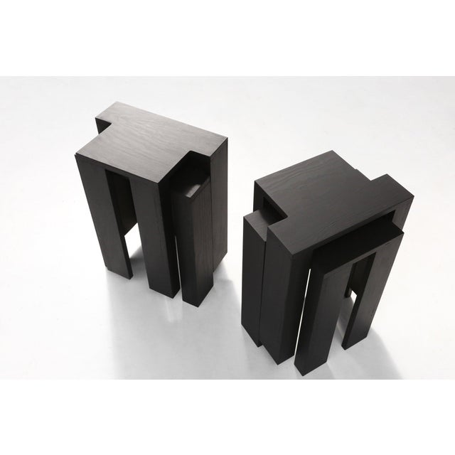 Black Black Stackable Stool from Bram Vanderbeke, Belgium, 2010s For Sale - Image 8 of 18