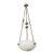 1950s French Art Deco White Alabaster Pendant Light With Dark Veining For Sale