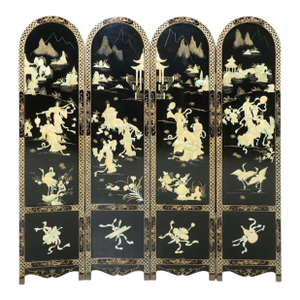 Vintage Chinese Screen With Mother Pearl Detail