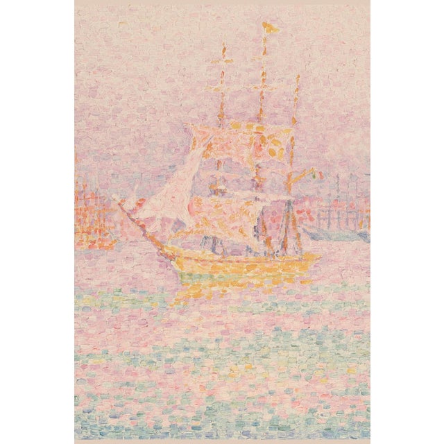 Vintage French Coastal Art Print – Pastel Harbor by Paul Signac, 16" X 12" For Sale In Buffalo - Image 6 of 8