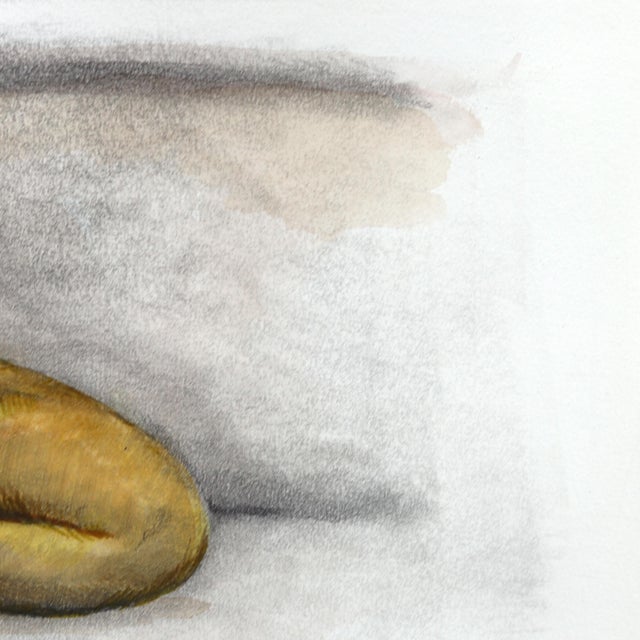 Contemporary When We Ran Out of Words - Original Contemporary Figurative Acrylic Painting on Paper by Amanda Immurs For Sale - Image 3 of 6
