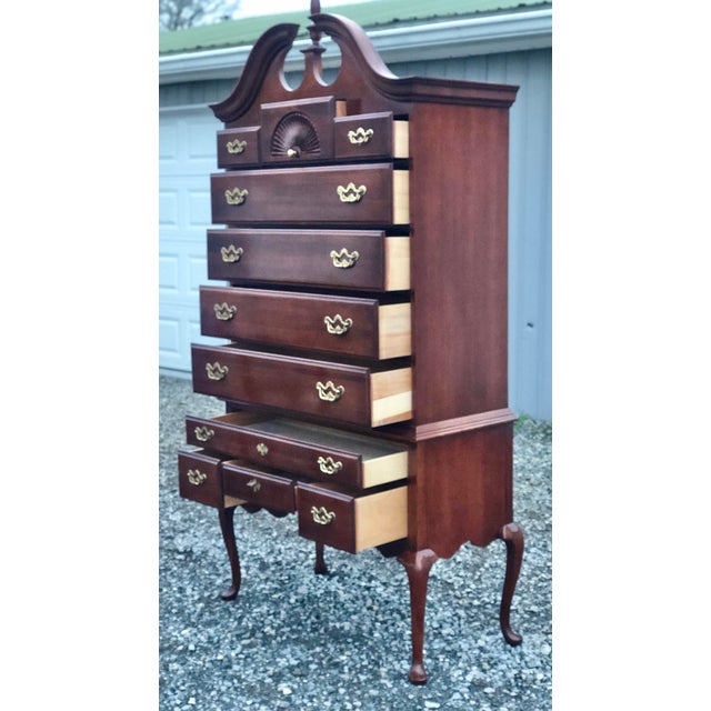 Thomasville Queen Anne Cherry Highboy Chairish