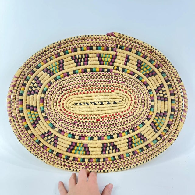 Early 20th Century Early 20th Century Hausa Basket Platter Nigeria MATTER COLLECTION For Sale - Image 5 of 7
