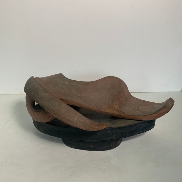 Burnt Umber Bronka Stern 1955 Abstract Sculpture For Sale - Image 8 of 12