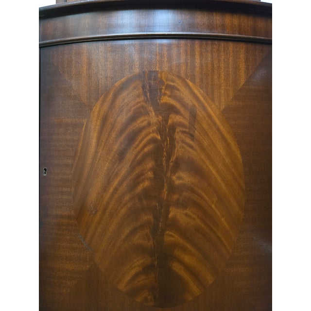 1960s 1960s Georgian English Mahogany Inlaid Corner Cabinet For Sale - Image 5 of 11