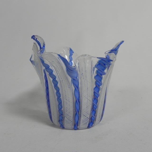 Mid-Century Modern Fazzoletto Zanfirico Vase by Fulvio Bianconi for Venini, Venice, 1950s For Sale - Image 3 of 11