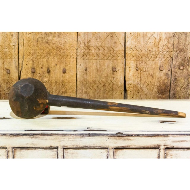 Mid 20th Century Mid 20th Century Rustic Wooden Ghee Spoon For Sale - Image 5 of 7
