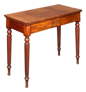 English Console Serving or Hall Table of Mahogany With Two Drawers