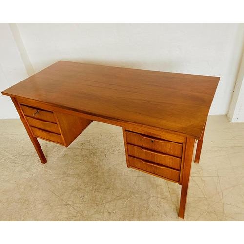 Mid-Century Danish Teak Desk from Bent Silberg Møbler, 1960s For Sale - Image 17 of 18