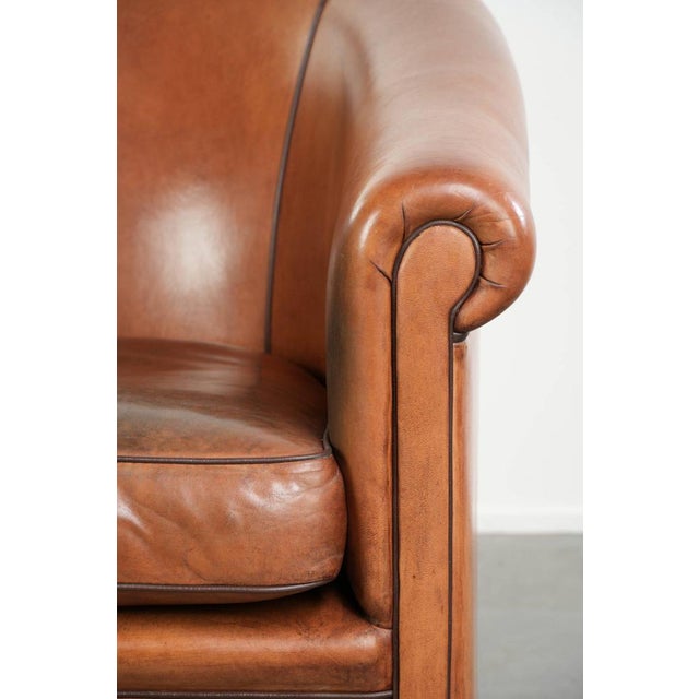 Vintage Club Chair in Sheepskin Leather For Sale - Image 9 of 13