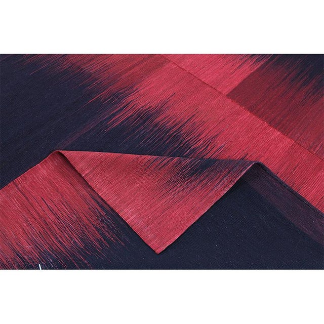 Mid-Century Modern Handwoven Persian Kilim Area Rug 10’9″ X 13’4″ For Sale - Image 3 of 7