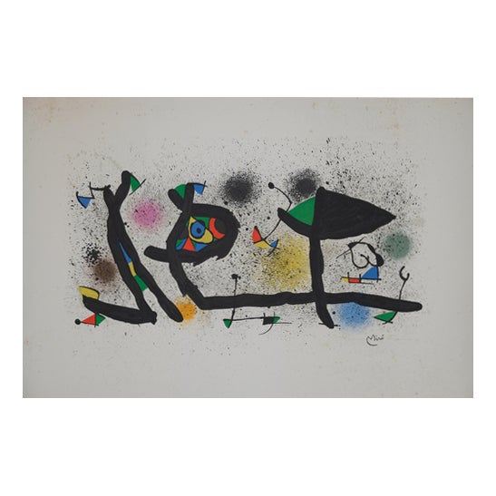 Joan Miró, Surrealist Garden, Original Signed Lithograph For Sale
