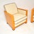 1930s Art Deco Swedish Leather and Satin Birch Chairs, 1930s, Set of 2 For Sale - Image 5 of 16